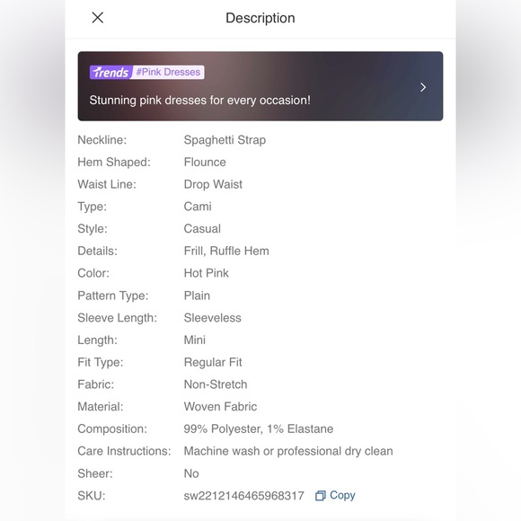 *last chance* Shein | Women’s hot pink dress - Picture 6 of 14